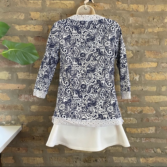 VINEYARD VINES ~ Nautical Crochet Print Blouse - Picture 4 of 10